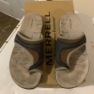 Size 7 Navy Genoa Merrell Sandals